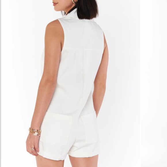 Show me your mumu Reno Romper Zip Up Seasalt - Picture 9 of 9